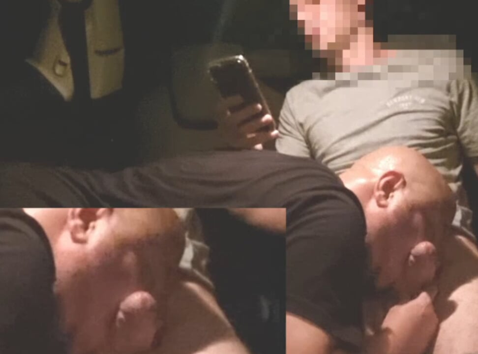 Aussie Gay sucks Str8 Uber Driver in back of car – Subtitled